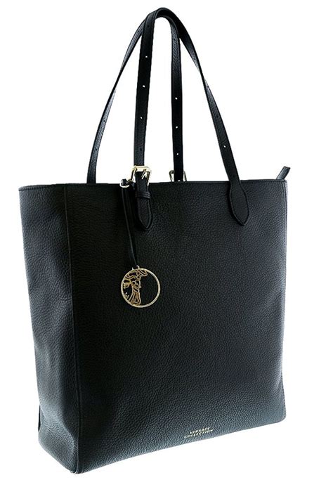 versace collection black pebbled leather tote bag|versace tote bag for women.